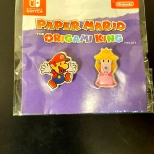 Paper Mario Origami King Enamel Pin Set